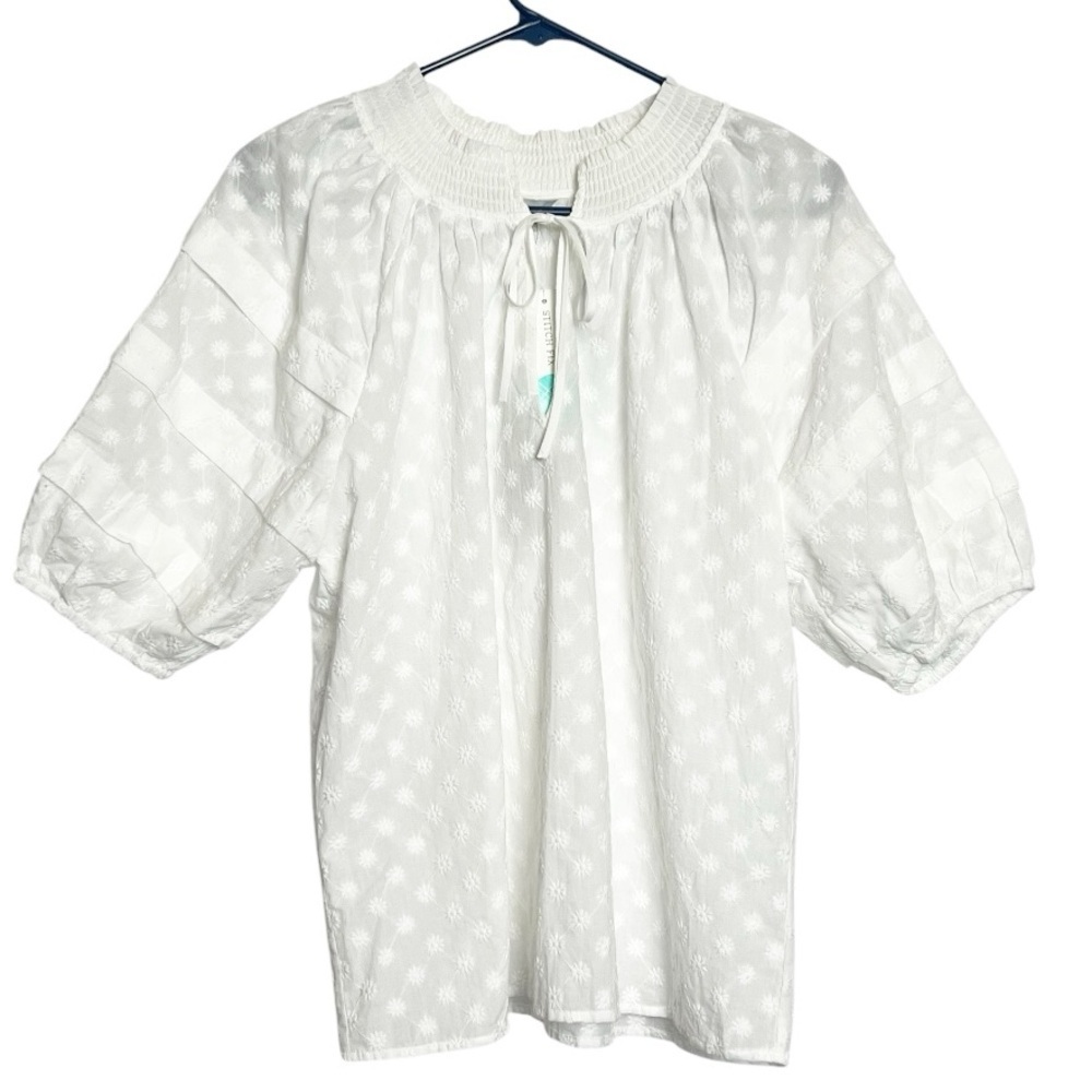 NWT Rails Paris Embroidered Top Daisies White Size Large - Picture 4 of 8